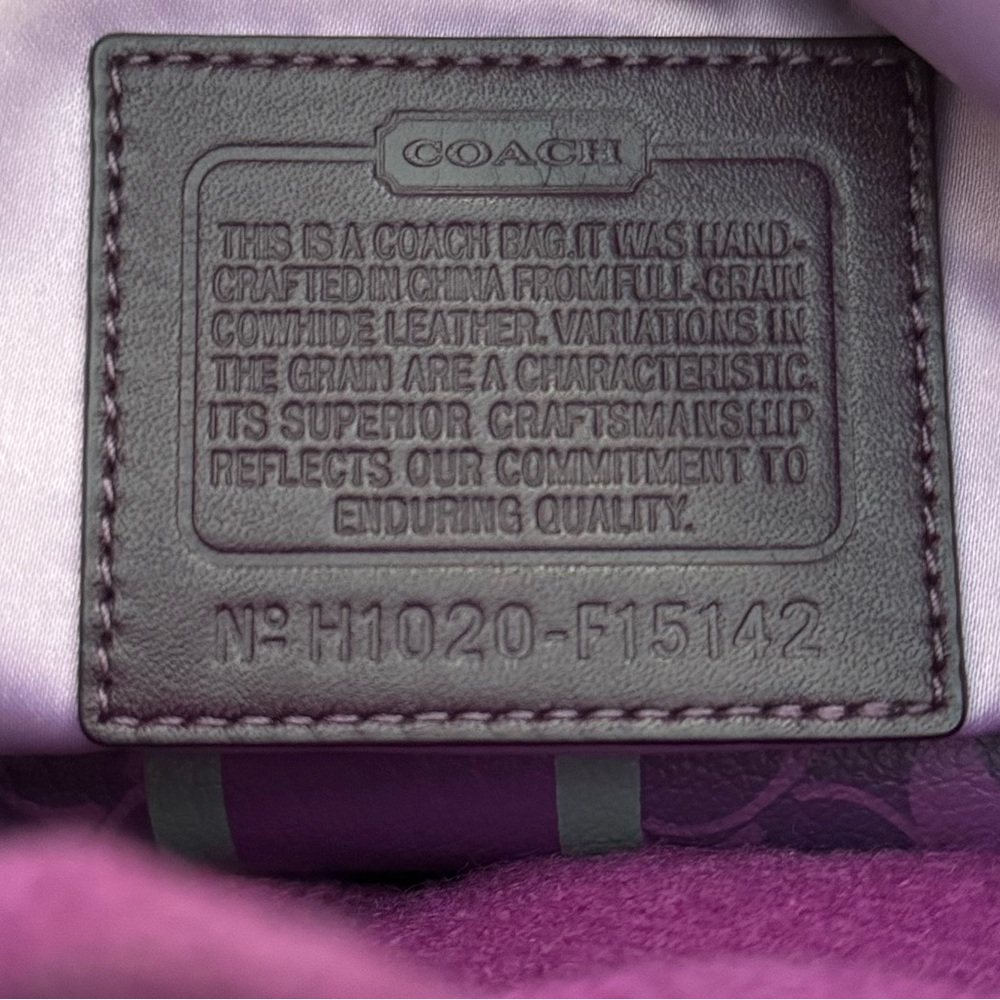 Coach RARE Purple Leather Tote + 5 Matching Accessories | Collector Set - Picture 7 of 16